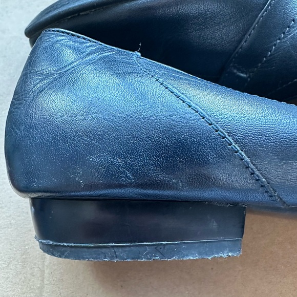 Chanel Navy Blue Leather Loafers - Picture 13 of 15